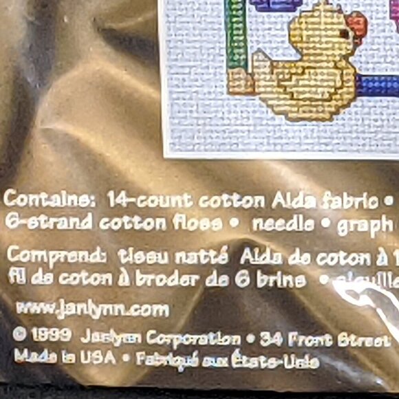 NEW Janlynn Bathtime Rules Cross Stitch Kit 80-441 Pig & Duck in Tub Sealed - Picture 4 of 6